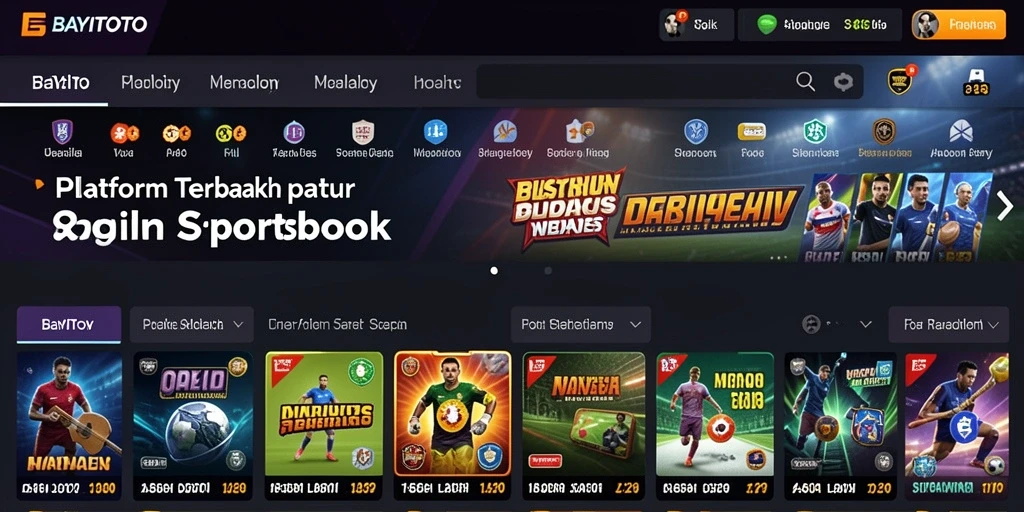 Screenshot gameplay utama BAYITOTO menampilkan taruhan olahraga yang menarik.