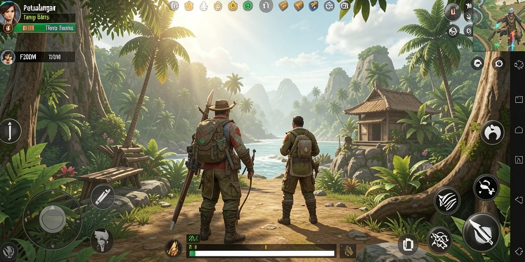 Gameplay F200M menampilkan petualangan menakjubkan di dunia terbuka.