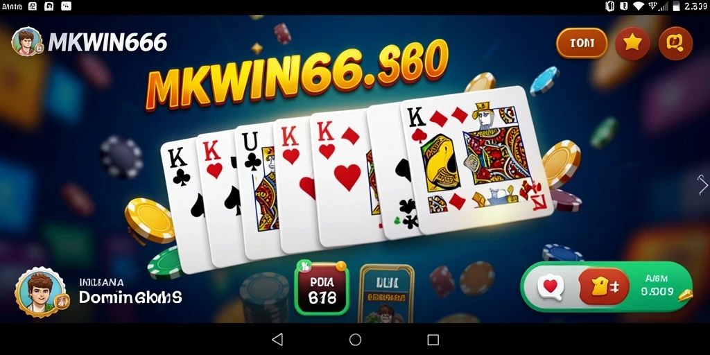 Tampilan gameplay seru di MKWIN666 menunjukkan keseruan bermain Domino.
