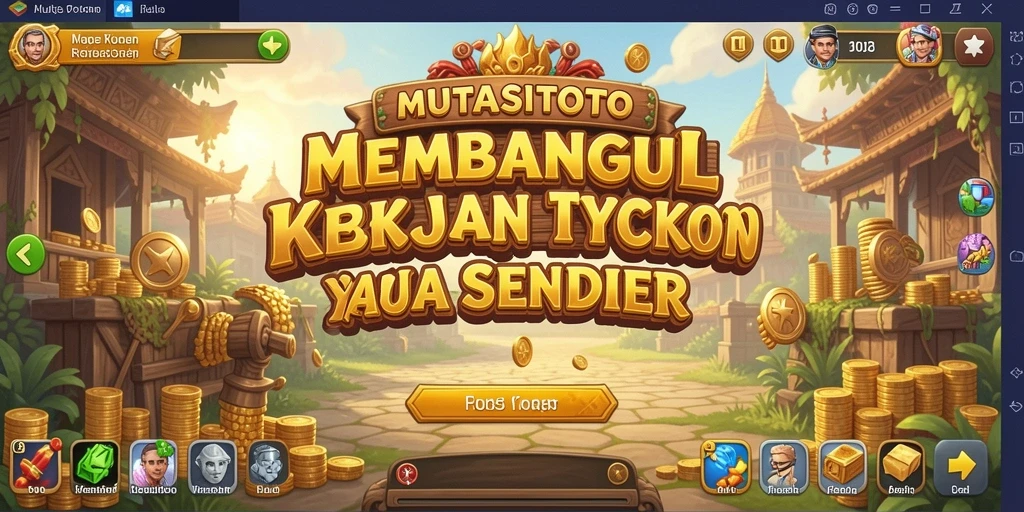 Tangkapan layar gameplay MUTASITOTO menampilkan dinamika bisnis yang menyenangkan.