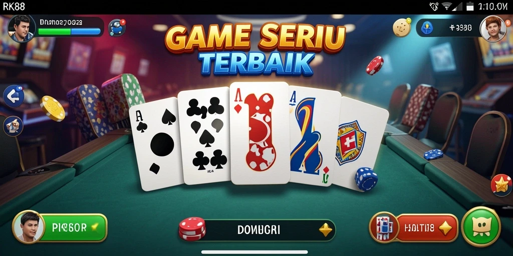 Tampilan gameplay domino yang seru dan interaktif.