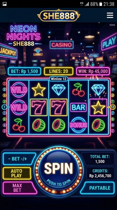 Pengguna menikmati kemudahan navigasi di she888.
